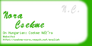 nora csekme business card